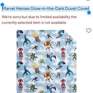 Pottery, barn, kids Marvel Heroes Glow-in-the-Dark Duvet Cover - Blue duvet sets